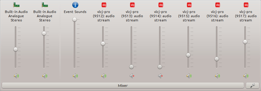 independent volume mixer controls